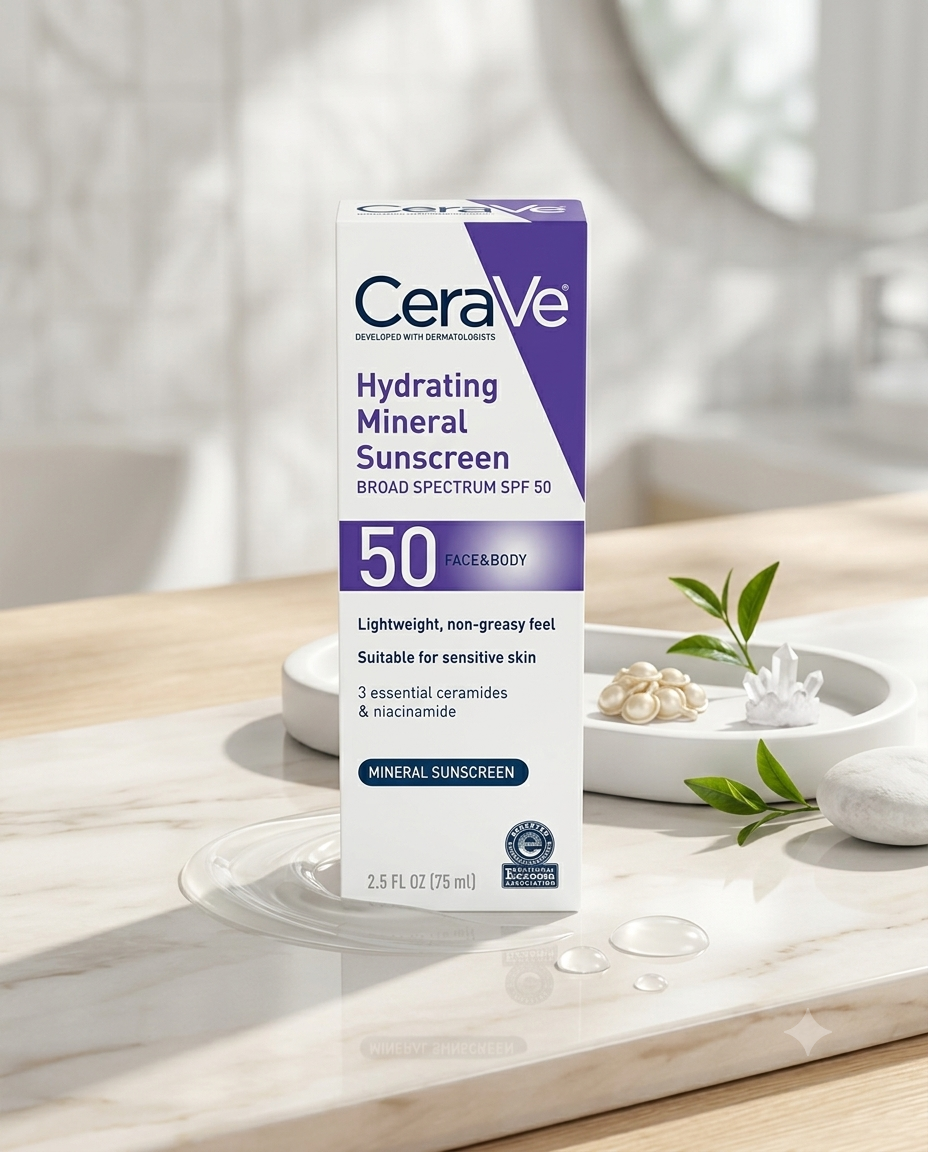ضد آفتاب مینرال آبرسان سراوی CeraVe با SPF 50 (حجم ۷۵ میل)