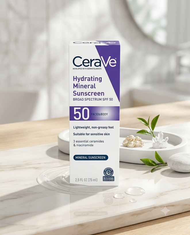 ضد آفتاب مینرال آبرسان سراوی CeraVe با SPF 50 (حجم ۷۵ میل)