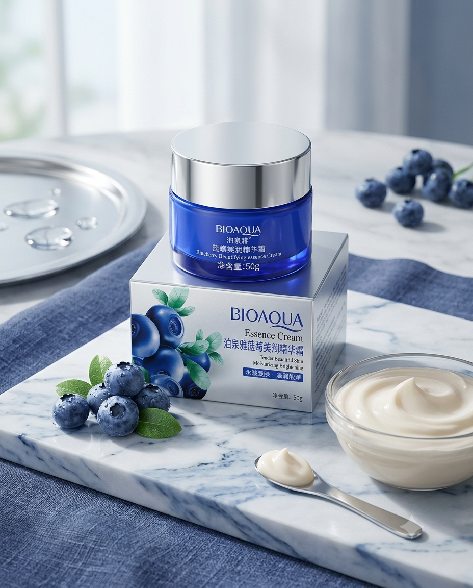 کرم اسنس آبرسان و جوانساز بلوبری بیوآکوا BIOAQUA حجم ۵۰ گرم